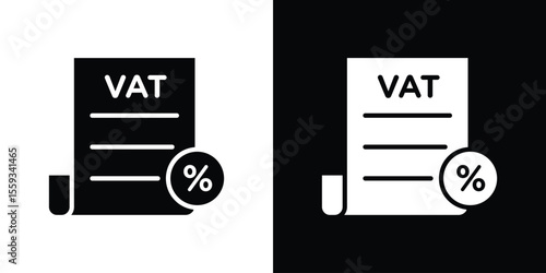 Value added tax VAT icon in trendy stroke thin linear style.