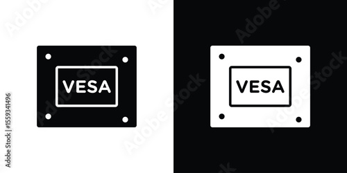 Vesa icon in trendy stroke thin linear style.
