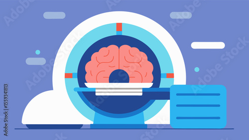 Some MRI machines have additional features such as functional MRI fMRI which can create images of brain activity in realtime and help identify areas of the brain responsible for. Vector illustration