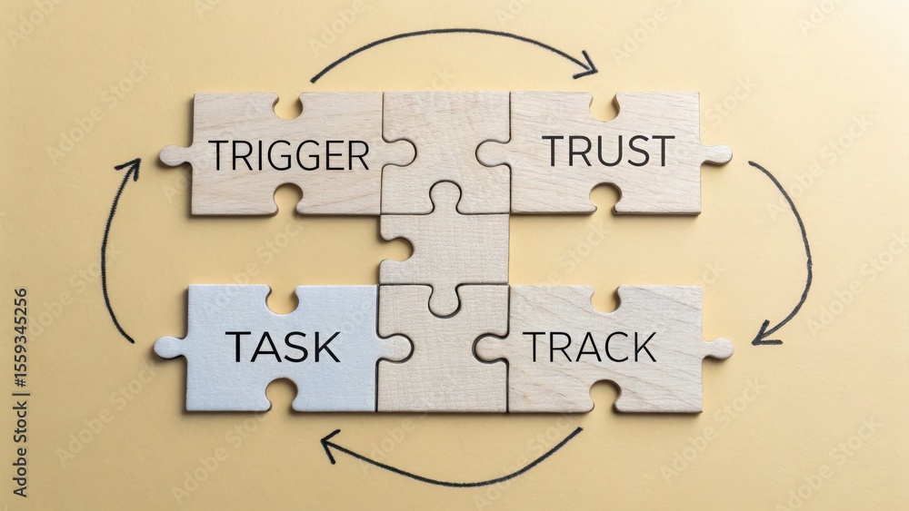 Obraz premium Conceptual Puzzle Pieces for Business Strategy, Management and Growth