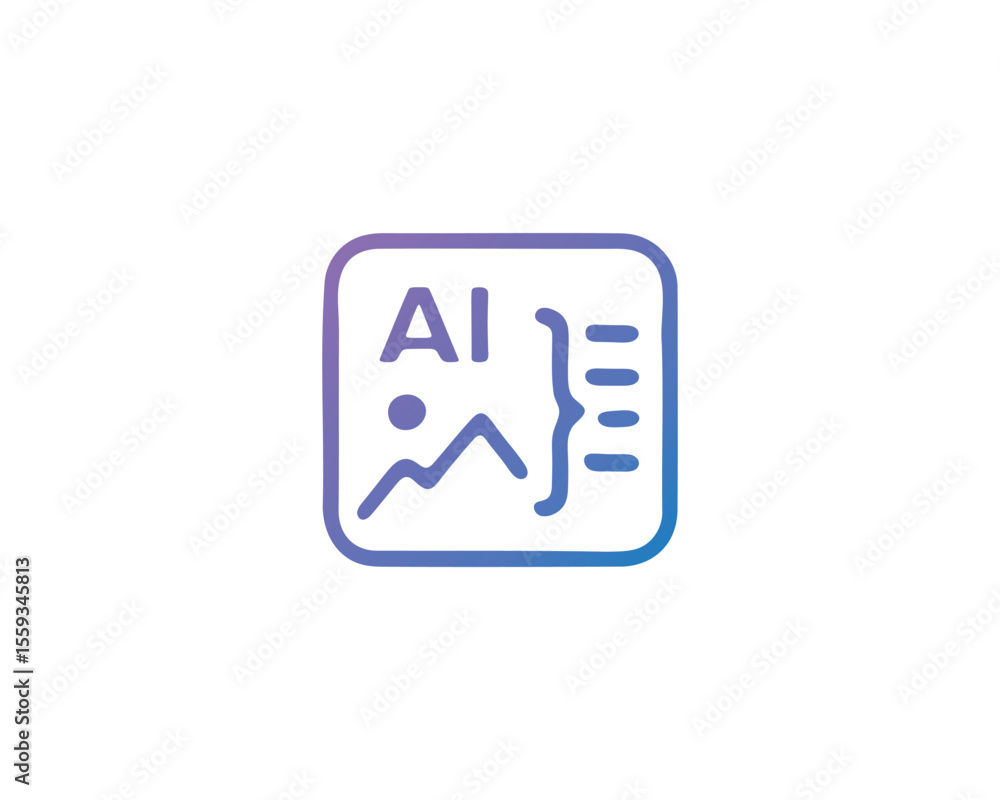 AI-Powered App Icon Design with Data Visualization and Code Integration in Gradient Style AI-Powered App Icon Design with Data Visualization and Code Integration in Gradient Style