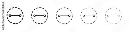 Diameter icon in trendy filled solid style in black and white colors