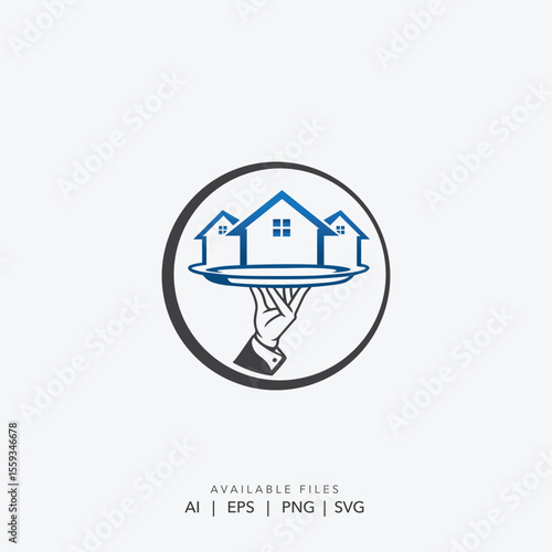 Elegant Real Estate Service Logo, Premium Home Investment and Sales Logo, Professional Real Estate Concierge Logo