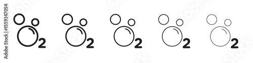Oxygen O2 icon vector, Symbol, logo illustrations