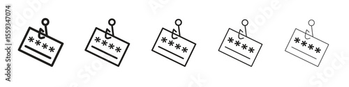 Password phishing icon in trendy filled solid style in black and white colors