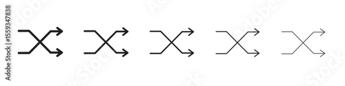 Shuffle icon vector, Symbol, logo illustrations