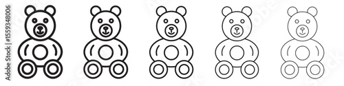 Teddy bear icon vector, Symbol, logo illustrations