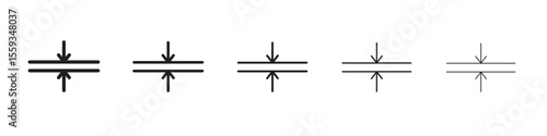 Thickness icon collection for ui designs. EPS10