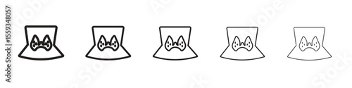 Thyroid icon in trendy filled solid style in black and white colors