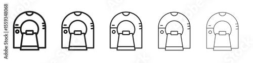 Tomography icon in trendy filled solid style in black and white colors