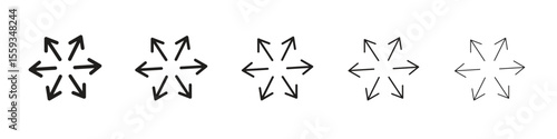 Versatile icon in trendy filled solid style in black and white colors