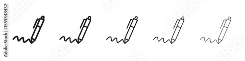 Write icon collection for ui designs. EPS10