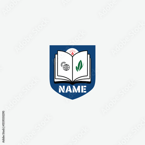 3957 educational logo school college university learning institute book academy organization