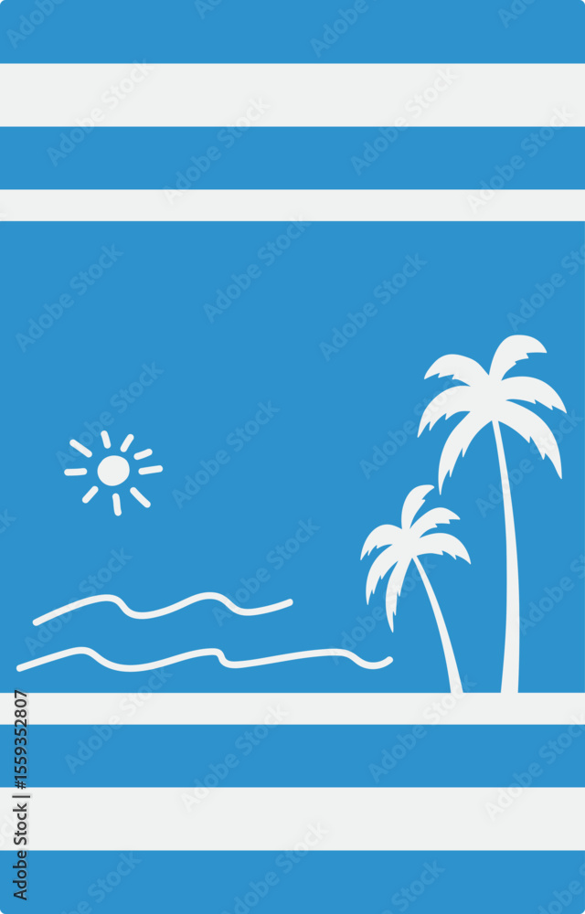Obraz premium Beach Towel 벡터 일러스트