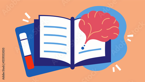 The journal is filled with anecdotes and anecdotes a way for individuals with brain damage to piece together fragmented memories.. Vector illustration