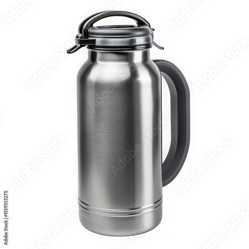 Wallpaper Mural Metal thermos flask with handle isolated on transparent background Torontodigital.ca