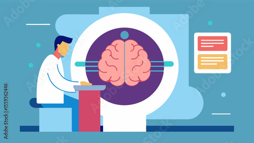 The images produced by an MRI scan provide valuable information that helps healthcare professionals create individualized treatment plans for patients with brain diseases. This. Vector illustration
