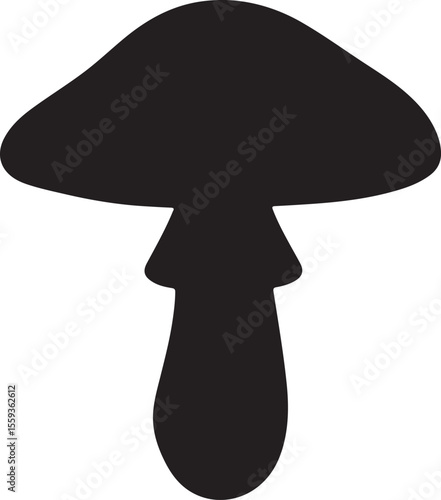 boletus mushrooms silhouette design for wild edible art