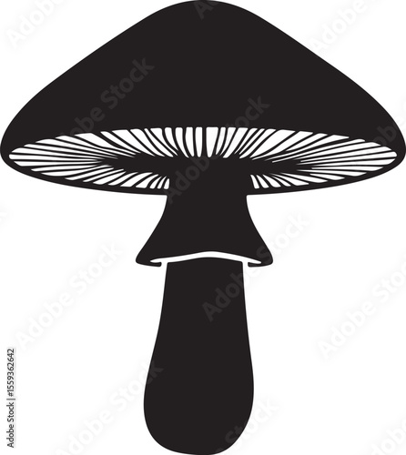 Modern boletus mushroom silhouette design for natural products