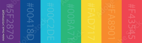 Abstract multicolored rainbow colors, 7 shades, pattern - Vector illustration