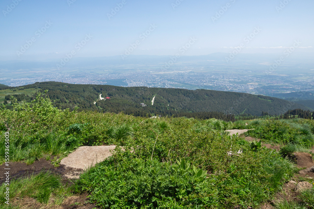 Obraz premium Spring Landscape of Vitosha Mountain, Bulgaria