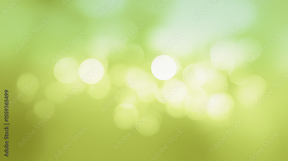 Naklejka premium Soft light green background with bokeh for graphic design