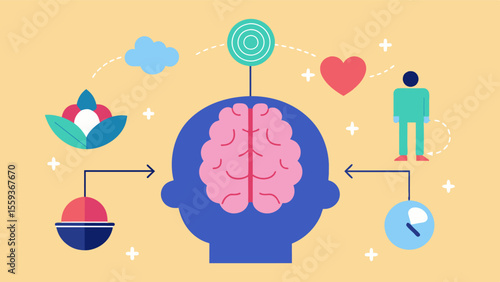 BrainBody Connection The connection between our brain and body is crucial for optimal health. This workshop explores the relationship and offers ways to strengthen it for better. Vector illustration