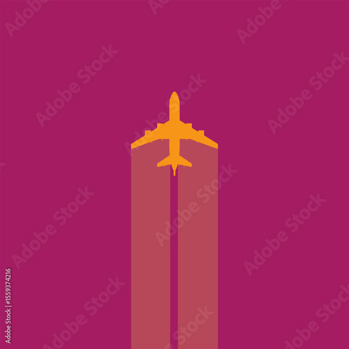 Illustration of an airplane. Take off into the sky - a journey that begins here.