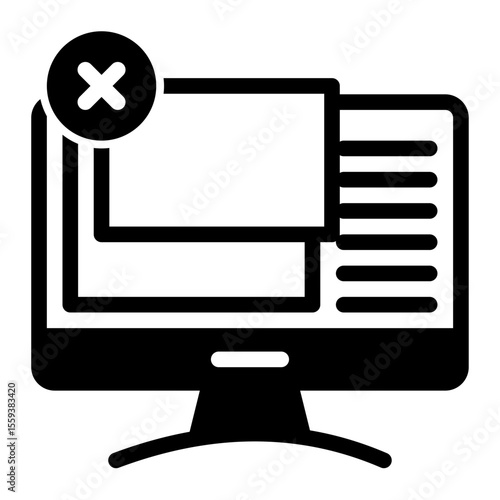 Intrusive Ad Pop-Up and Malware Warning Icon (Mixed style)