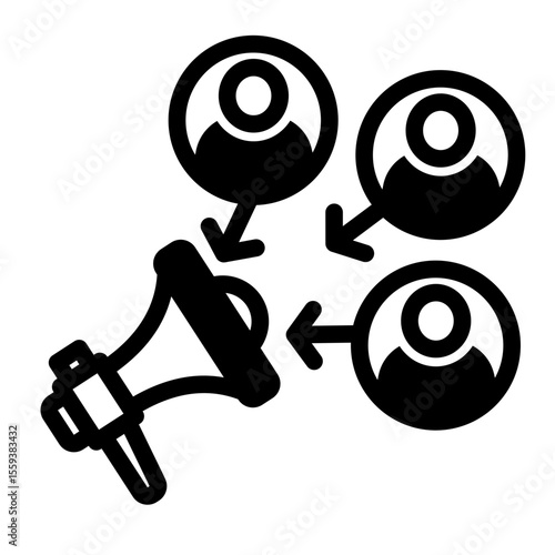 Affiliate Network and Influencer Partnership Icon (Mixed style)
