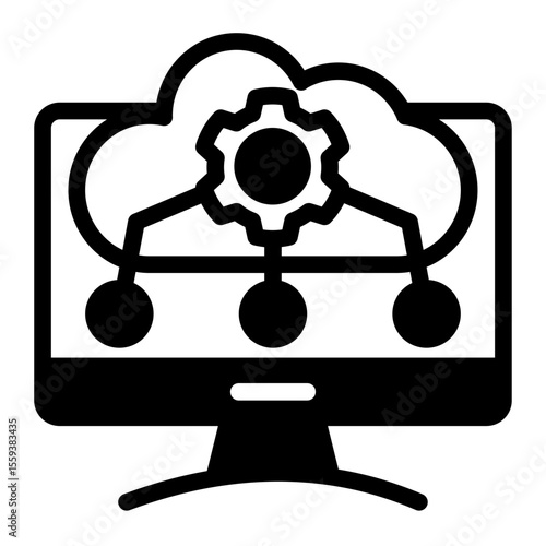 Web API and System Integration Icon (Mixed style)