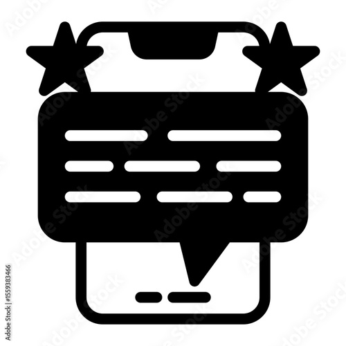 Customer Review and Satisfaction Rating Icon (Mixed style)