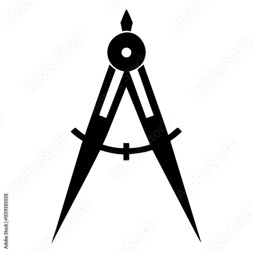 Minimalist Compass Icon Design Featuring Clean Geometric Lines and Shapes