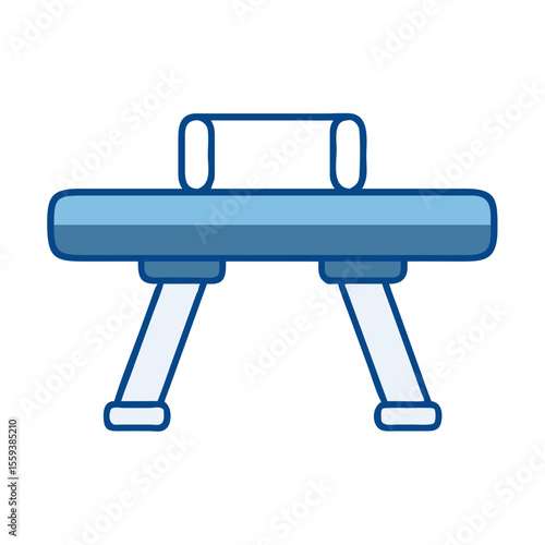 Gymnastics Balance Beam Vector Graphic for Sports and Fitness Applications