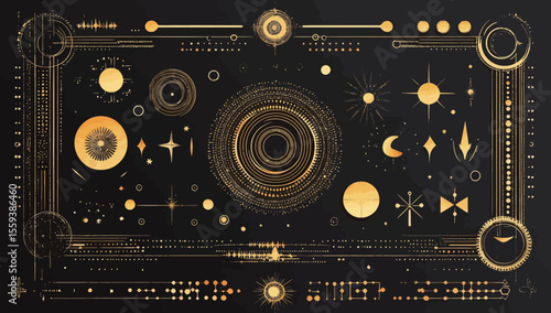 With a tribal native Indian arrow at its core, the gold frame is outlined by a thin line border and accompanied by a divider decoration that showcases a feather in a simple, understated motif