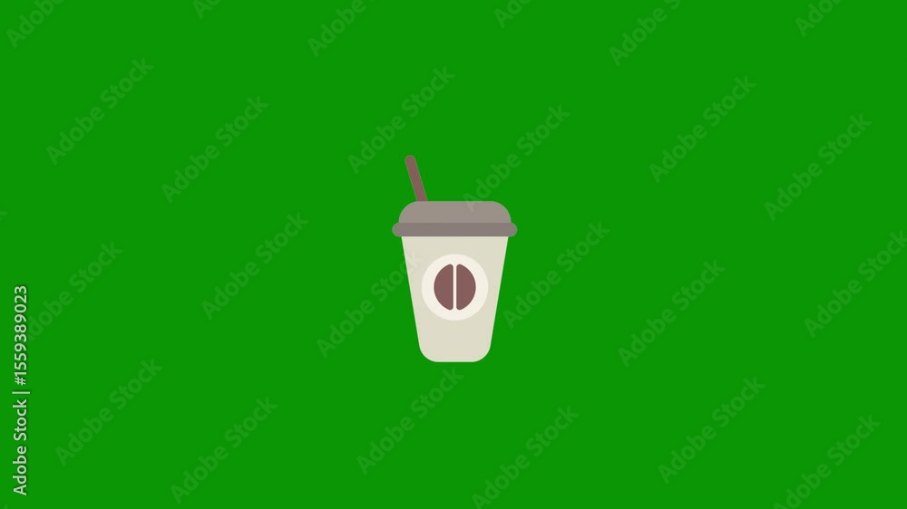 A green screen with white background and cup of coffee on small dot it animated chromakey background depth creative figure cartoonish motion illustration design emotion backgrounds A green screen with white background and cup of coffee on small dot it animated chromakey background depth creative figure cartoonish motion illustration design emotion backgrounds