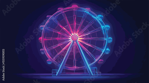 Ferris Wheel Icon Vector Illustration Design