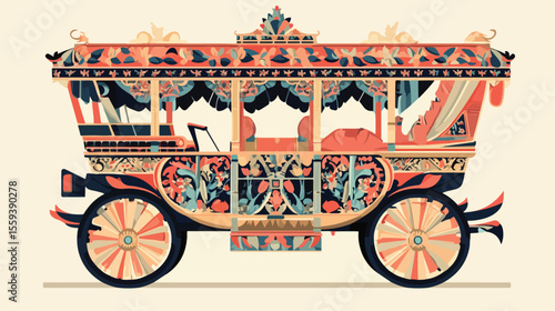 Traditional Filipino Kalesa Patterns with Carriage Design