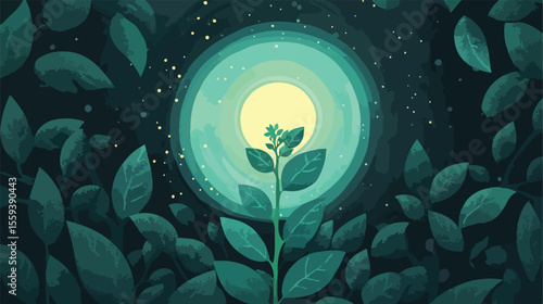 Financial Growth Flat Vector Illustration Centered