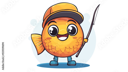 Professional Fishing Bait Display in Front of Fan Character Cart