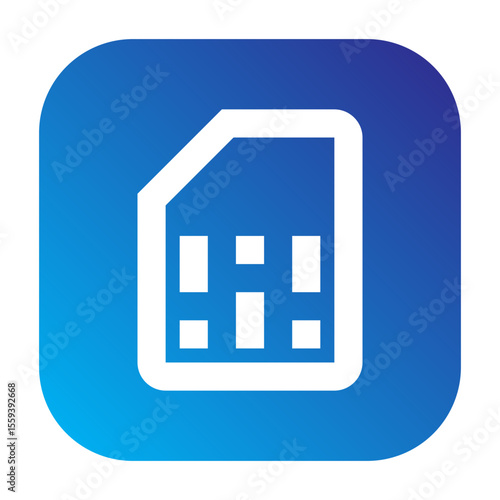 Sim card icon representing SIM card functionality or feature.