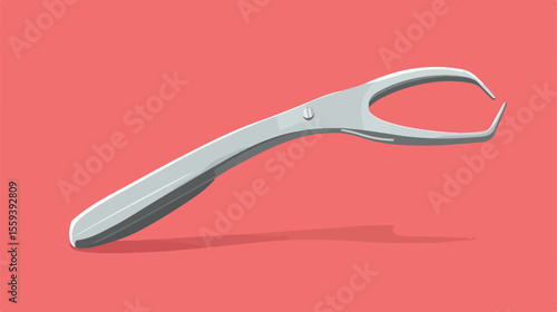 Dentist Pincers Tool Icon Flat Vector Illustration