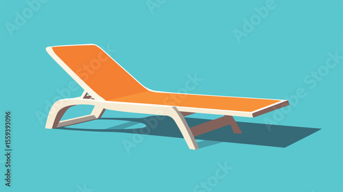Modern Flat Design Sunbed Illustration Vector
