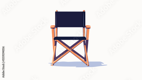 Director Cinema Chair Flat Vector Illustration