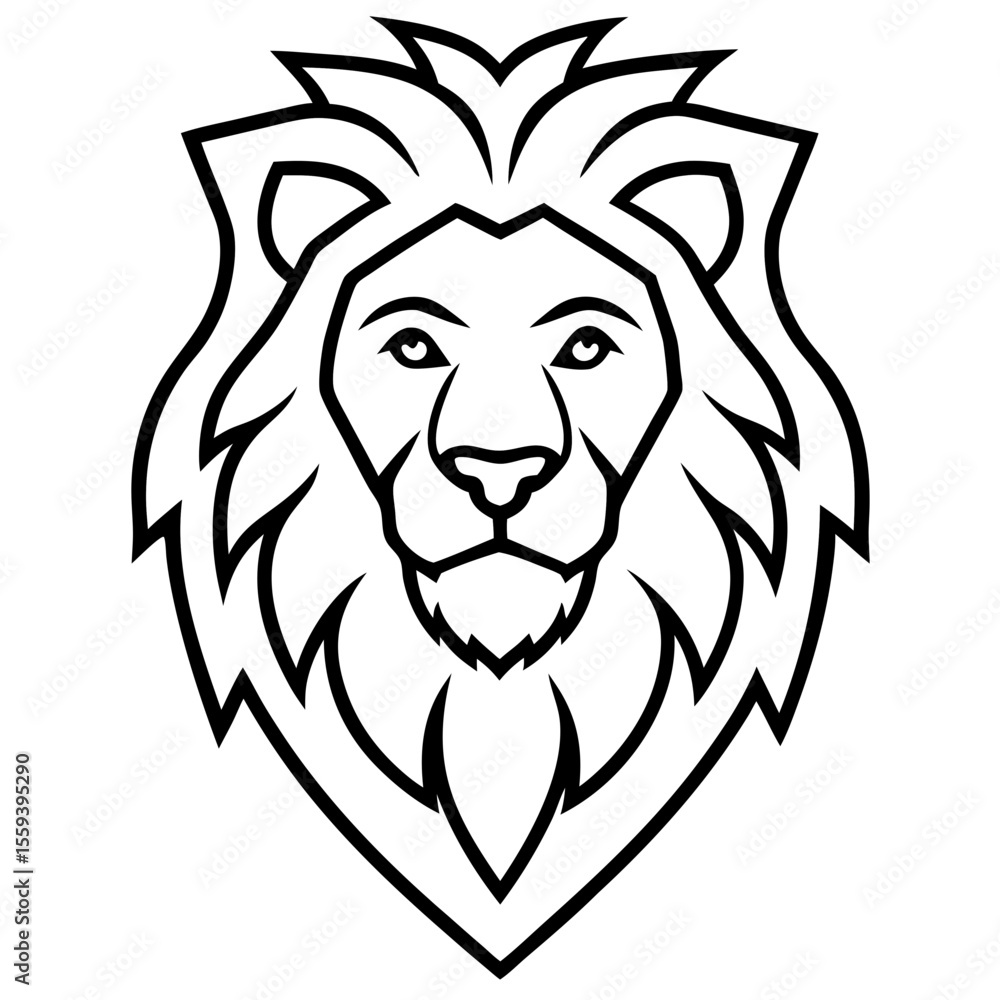 Lion Head Logo Vector Fierce Modern Animal Mascot | Bold Line Art King of Jungle Emblem for Branding, Sports, Tattoo, T-shirt, Shield, Esports Lion Head Logo Vector Fierce Modern Animal Mascot | Bold Line Art King of Jungle Emblem for Branding, Sports, Tattoo, T-shirt, Shield, Esports