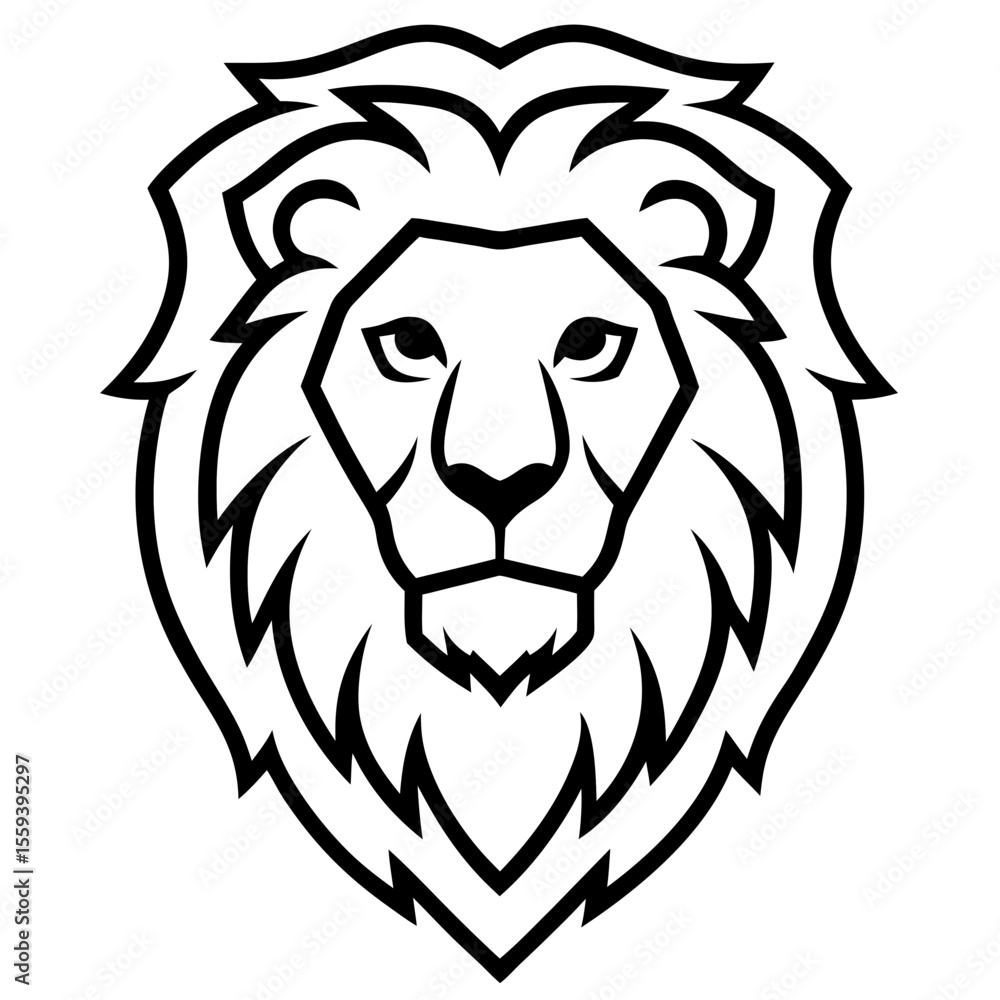 Lion Head Logo Vector Fierce Modern Animal Mascot | Bold Line Art King of Jungle Emblem for Branding, Sports, Tattoo, T-shirt, Shield, Esports Lion Head Logo Vector Fierce Modern Animal Mascot | Bold Line Art King of Jungle Emblem for Branding, Sports, Tattoo, T-shirt, Shield, Esports