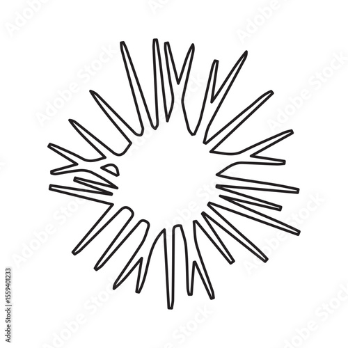 animal sea ​​urchin line icon
