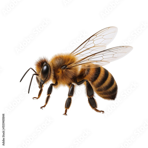 bee on white background