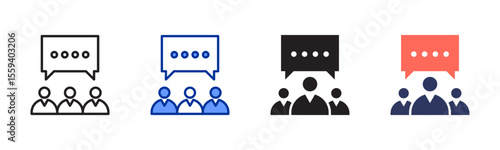 Opinions icon sheet multiple style collection