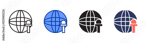 World News icon sheet multiple style collection
